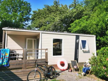 Mietunterkunft - Mobilheim Famille - 26M² - 2 Zimmer - Klimaanlage - Camping Le Coin Charmant