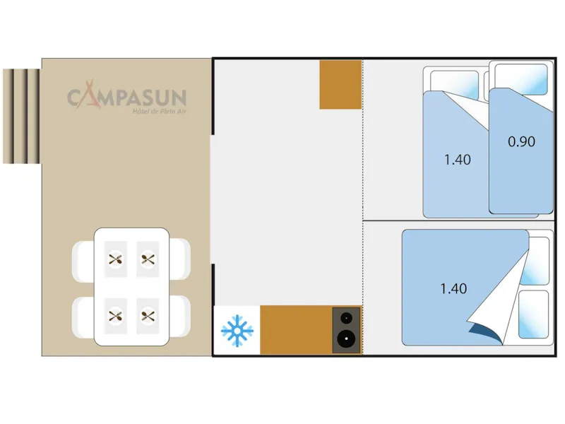 Eco Lodge Vue Nature - 34M² - 2 Chambres (Sans Sanitaires)
