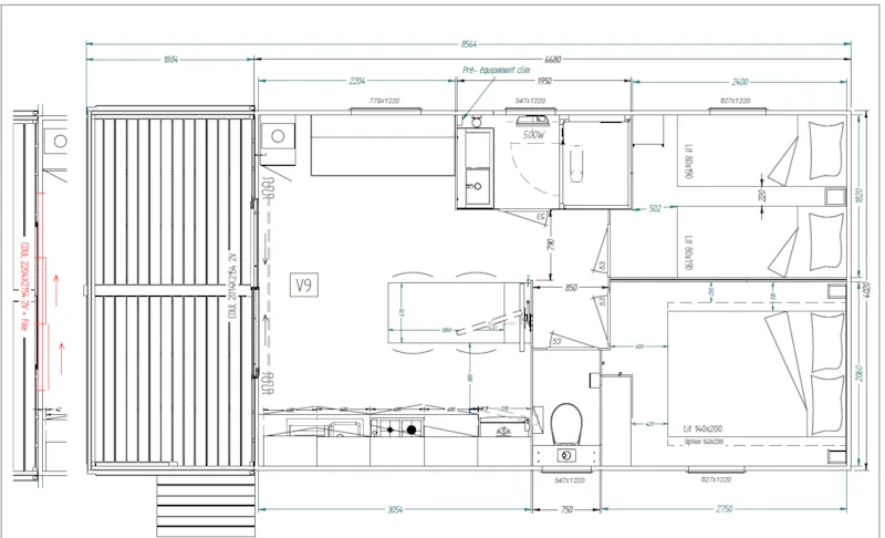 Mobil Home Cottage Premium 4 Pers - Climatisation