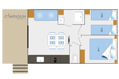 Premium Cottage Mobile Home , 2 bedrooms - air conditioning - dishwasher — 6