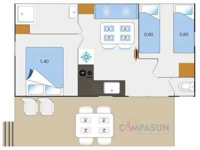 Mobile-home Bandol - 21m² - 2 bedrooms — 6