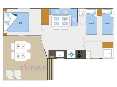 Mobil home Cassis - 28 m² - 2 Bedrooms — 7