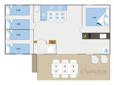 Mobile-home Six-Fours - 34 m² - 3 Bedrooms — 7