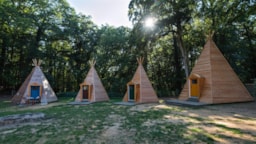 Huuraccommodatie(s) - Houten Tipi 3 - Camping Park Beaufort