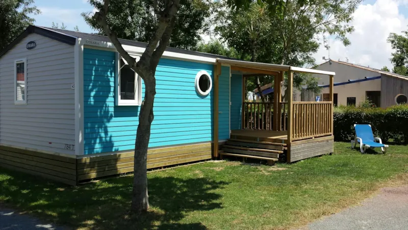 Mobilhome  Evasion: 2 Chambres, 27.5M², Terrasse Couverte, Climatisation.