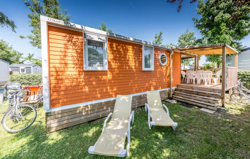 Mobilhome  Bien-Etre, 3 Ch, 29,7M²,6 Pers., Terrasse Couverte, Climatisation.