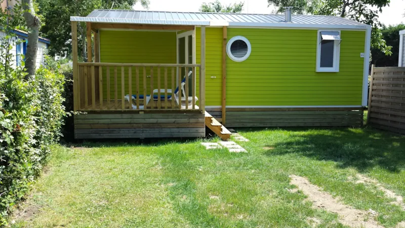 Mobilhome  Evasion: 2 Chambres, 27.5M², Terrasse Couverte, Climatisation.