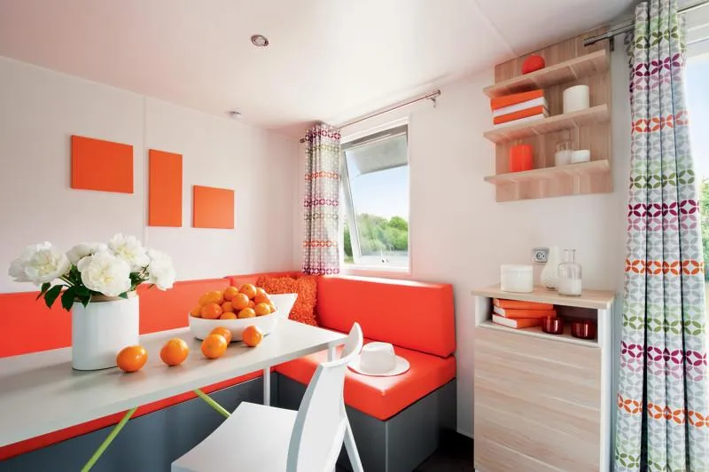 Mobilhome  Duo: 1 Chambre, 18M², Terrasse Bois Couverte,  Climatisation.