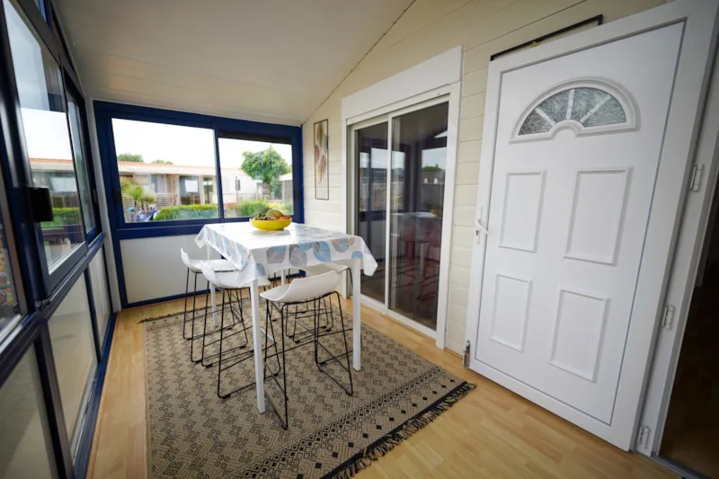 Mobil Home Super Premium Grand Large 68M², 3Ch, 6/8 Pers.,Clim., Veranda, Terrasse Couverte