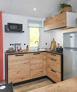 Mobilhome  Duo: 1 Chambre, 18M², Terrasse Bois Couverte,  Climatisation.