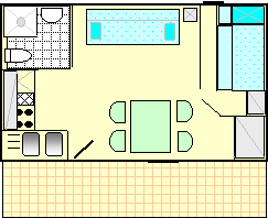 Maisonnette Standard 20M² 1 Chambre - Terrasse