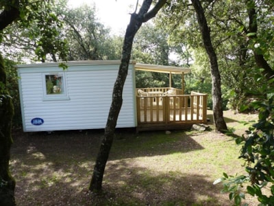 Mobil-Home Confort -28m² -2 bedrooms - semi-covered terrace - TV - Air conditioning