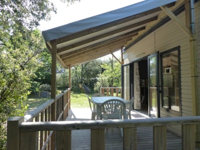 Mobile-home Premium 32m² 3 bedrooms - Half-covered terrace - TV