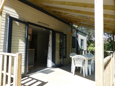 Mobile-home Premium 32m² 3 bedrooms - Half-covered terrace - TV