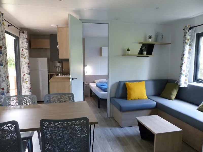 Mobil-Home Premium 32M² 3 Chambres - Terrasse Semi-Couverte - Tv - Clim