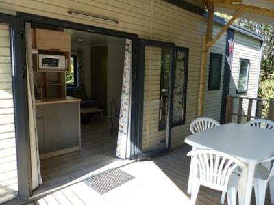 Mobile-home Premium 32m² 3 bedrooms - Half-covered terrace - TV