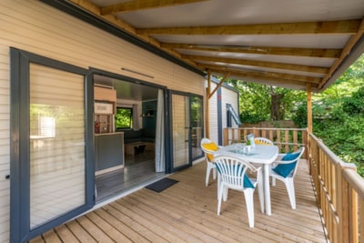 Mobil-Home Premium -30m² -2 bedrooms - covered terrace - TV - Air conditioning