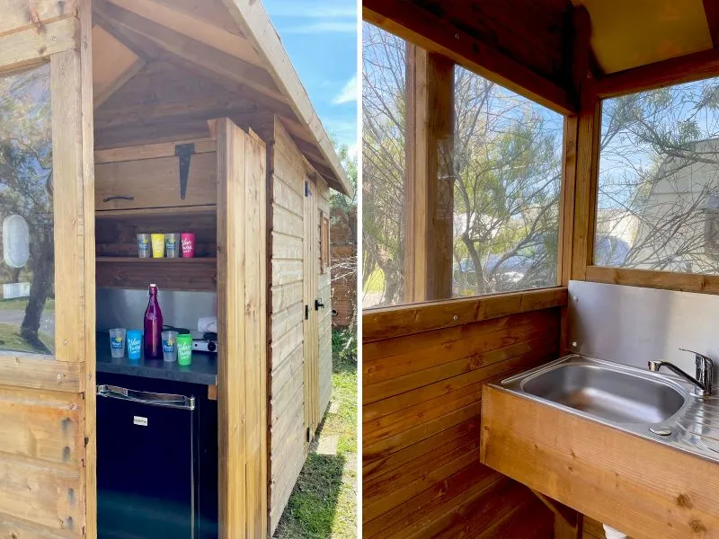 Forfait Premium Freecamp : Emplacement + Sanitaire Privé + Coin Cuisine Privé + Électricité