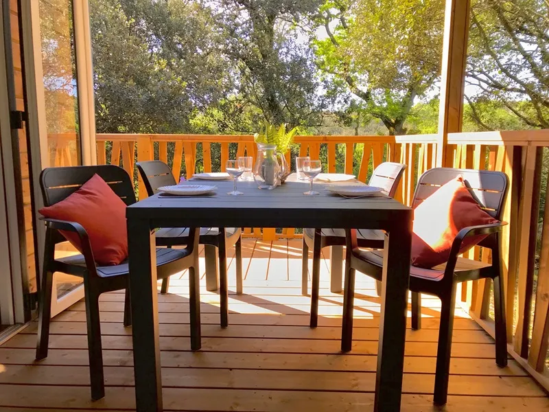 New // Chalet Premium 28M2 - 2 Chambres - Terrasse Couverte - Tv - Clim