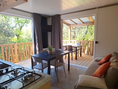 NEW // Premium Chalet -28m2 - 2 bedrooms - covered terrace - TV - Air conditioning