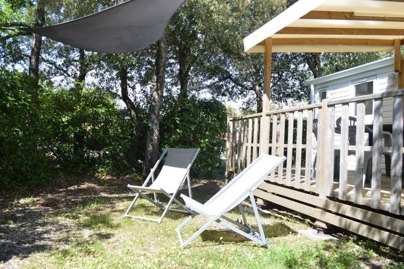 Mobil-Home Confort 28M² 2 Chambres - Terrasse Semi-Couverte - Tv - Clim