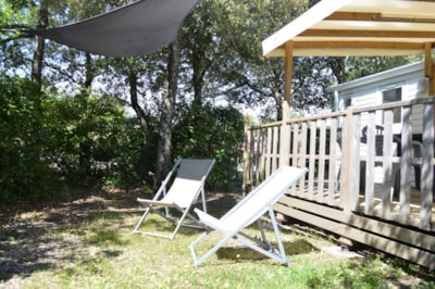 Mobil-Home Confort -28m² -2 bedrooms - semi-covered terrace - TV - Air conditioning
