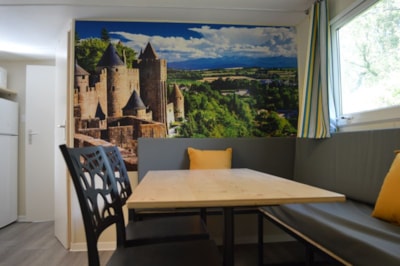 Mobil-Home Confort -28m² -2 bedrooms - semi-covered terrace - TV - Air conditioning