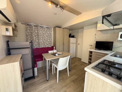 Mobile-home Confort Louisiane 26m² 2 bedrooms - Half-covered terrace + air-conditioning