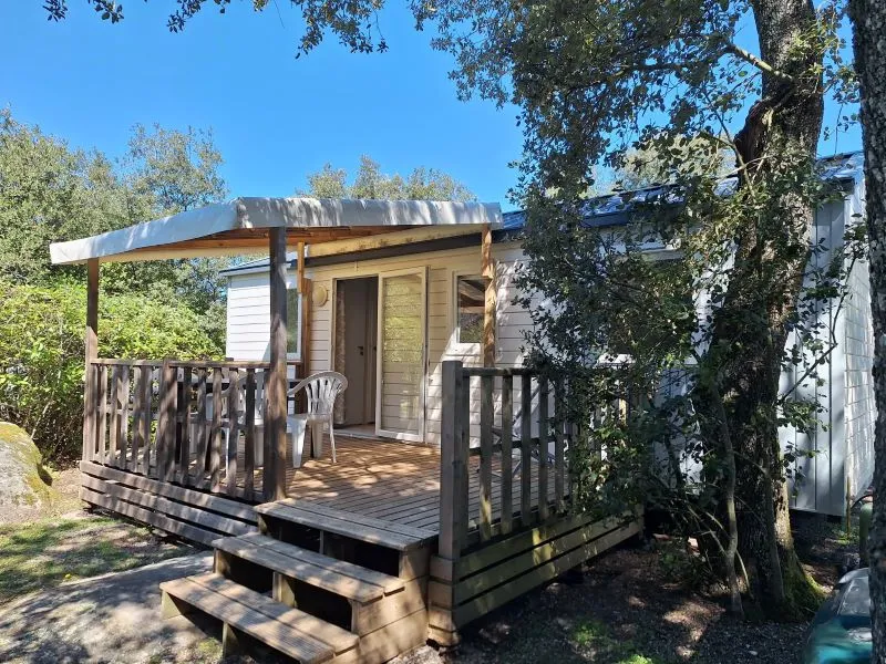 Location - Mobil-Home Confort Louisiane 26M² 2 Chambres - Terrasse Semi-Couverte + Tv +Clim - Flower Camping Le Martinet Rouge
