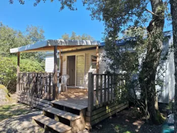 Mietunterkunft - Mobilheim Confort Louisiane 26M² 2 Schlafzimmer  - Half-Covered Terrace + Klimaanlage - Flower Camping Le Martinet Rouge