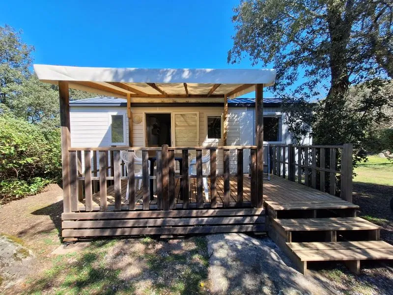 Mobil-Home Confort Louisiane 26M² 2 Chambres - Terrasse Semi-Couverte + Tv +Clim