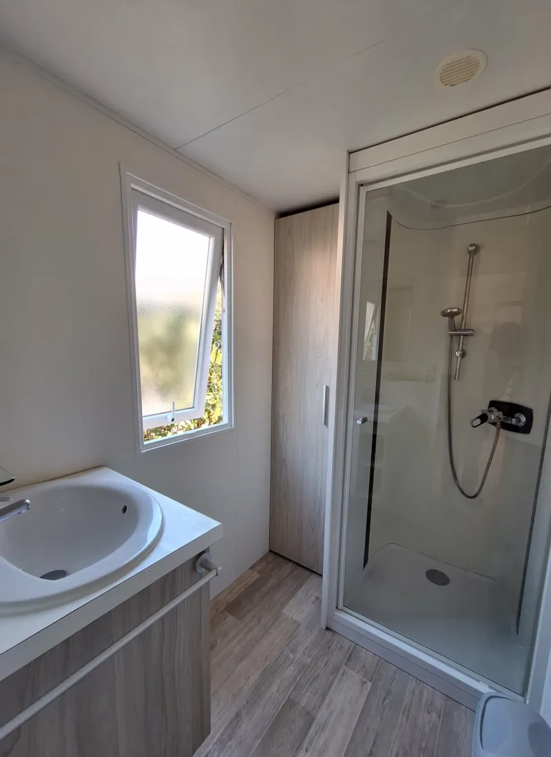 Mobil-Home Confort Louisiane 26M² 2 Chambres - Terrasse Semi-Couverte + Tv +Clim