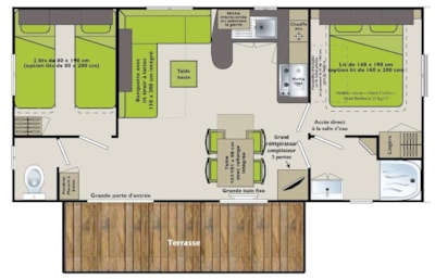 C- Caribbean mobile home - 2 bedrooms