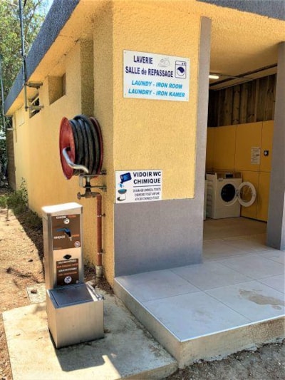Camping pitch with electricity