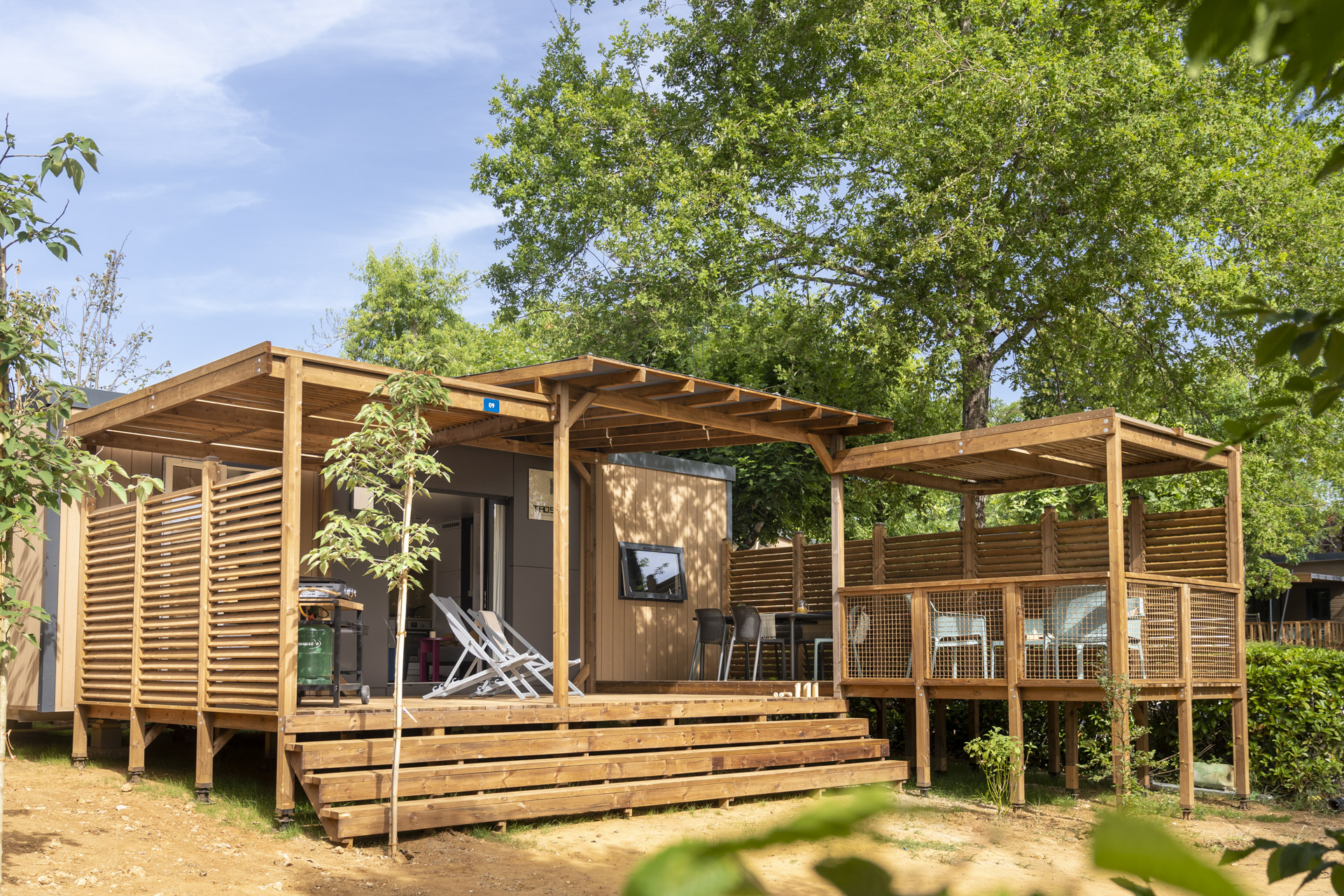 Location - Mobil Home Exclusif 2 Chambres - 2 Sdb - Romanée – Camping Le Bordenéo