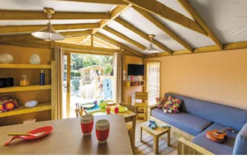 Mietunterkunft - Lodge Grand Confort 2 Schlafzimmer - Camping de L'Ile Verte