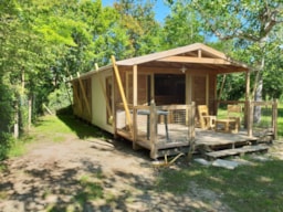 Location - Cabane Lodge Premium - 2 Ch/ 4P. Sdb + Wc - Sites et Paysages Le Fief de Melin