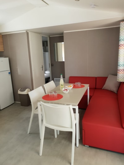 Mobile-home Privilège 3 bedrooms - TV + Dishwasher+ air-conditioning