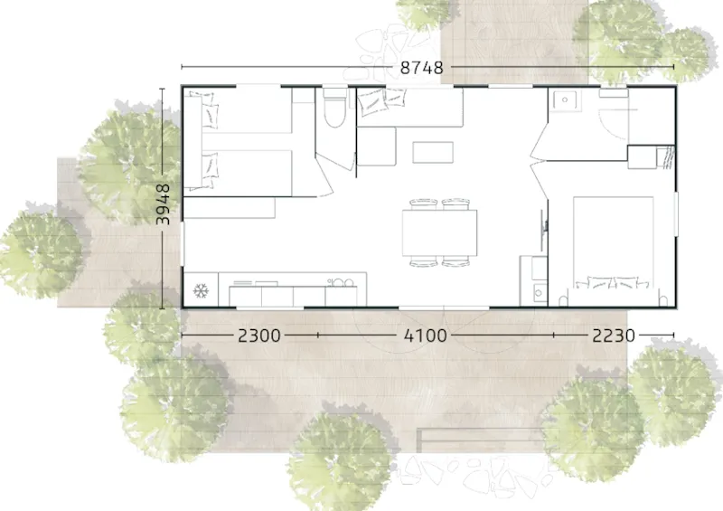 Mh Privilège 2Ch / 4P -Tv + Clim