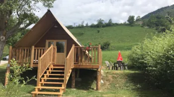 Huuraccommodatie(s) - Tent Lodge 24M², 2 Slaapkamers + Tussenverdieping - Camping Les Auches
