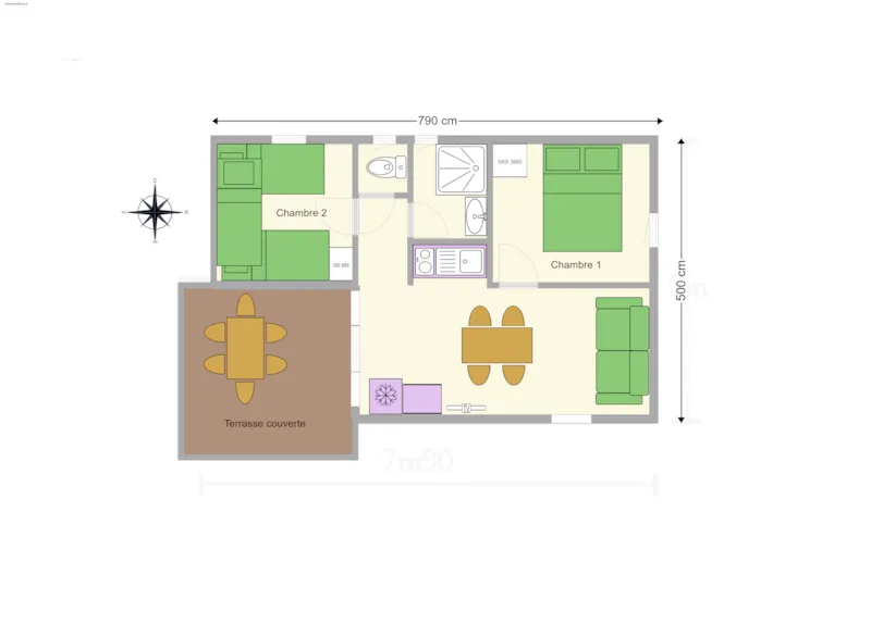 Sun Chalet 31M² (2 Chambres)