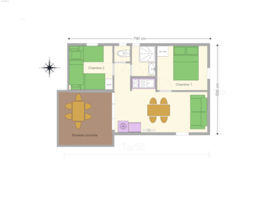 Sun chalet 31m² (2 bedrooms)