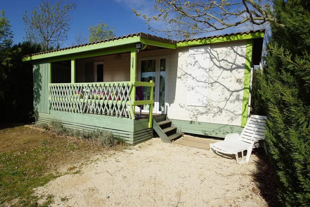 Location - Chalet Mimosa 31M² - 2 Chambres - Camping l'Oasis des Garrigues