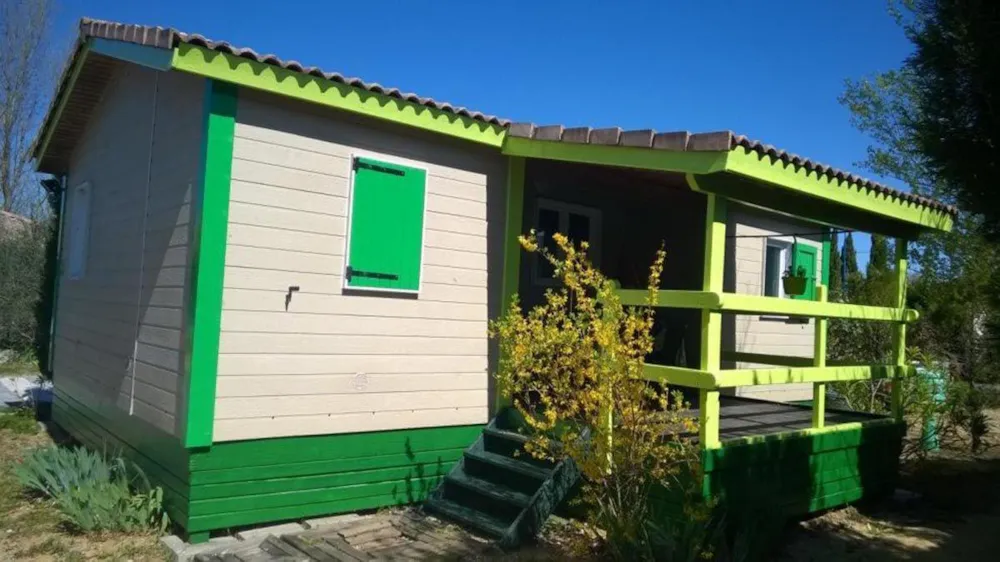 Location - Chalet Campanule 35M² - 3 Chambres - Camping l'Oasis des Garrigues