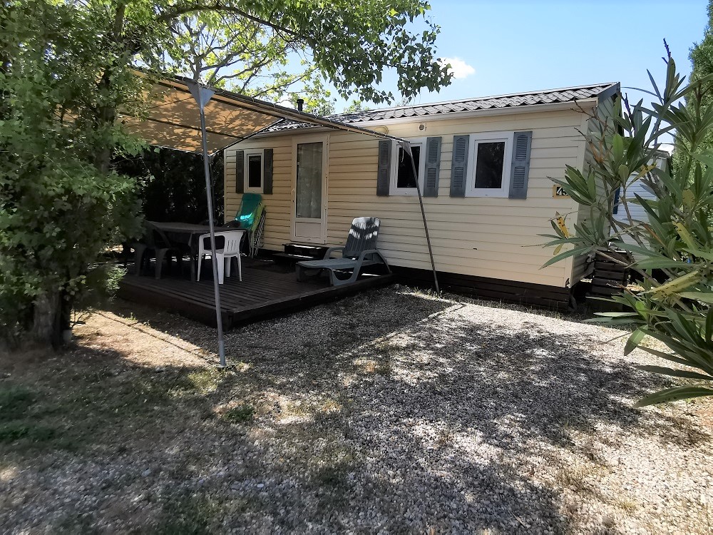 Accommodation - Mobile-Home 2 Bedrooms Jade - Camping l'Oasis des Garrigues