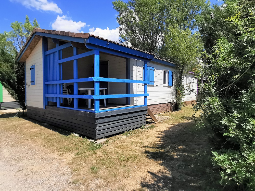 Mietunterkunft - Hütte 2 Zimmer Edelweiss N°16 - Camping l'Oasis des Garrigues