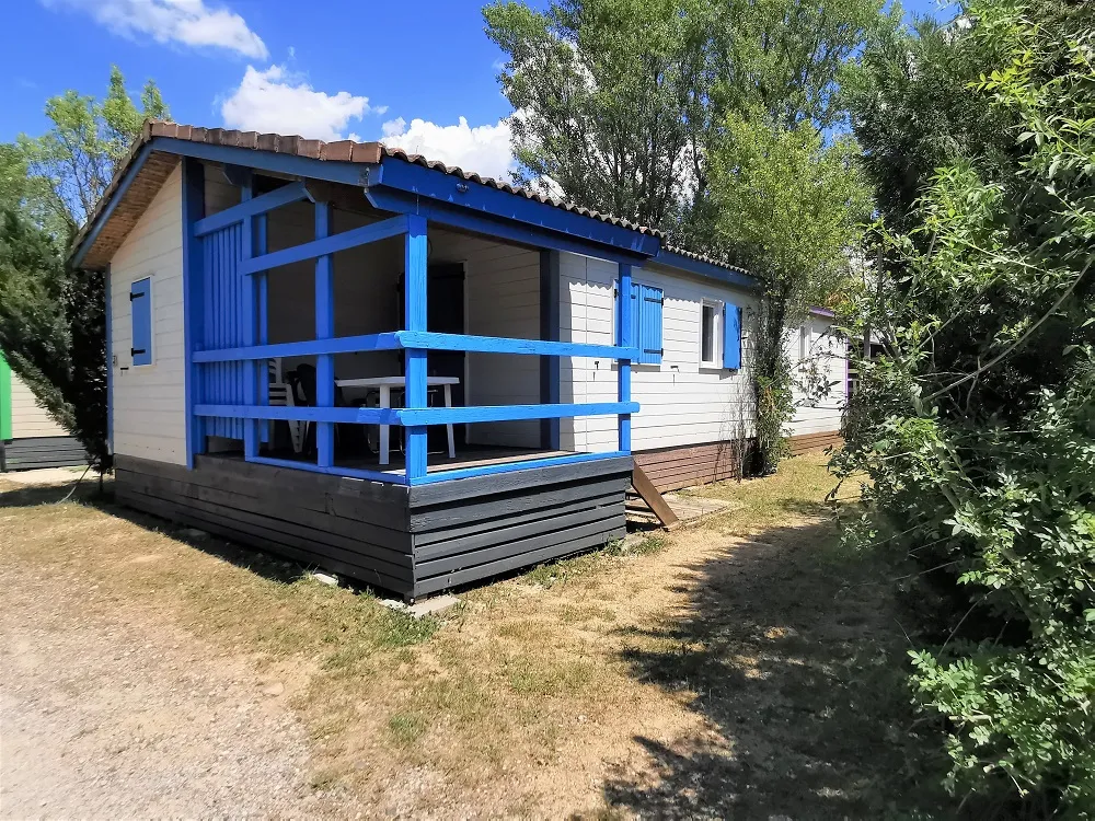 Location - Chalet Edelweiss 34M² - 2 Chambres - Camping l'Oasis des Garrigues