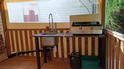 Accommodation - Mobile Home Ohara Otiny N°43 32M² - 3 Bedrooms - image n°2 - Camping l'Oasis des Garrigues