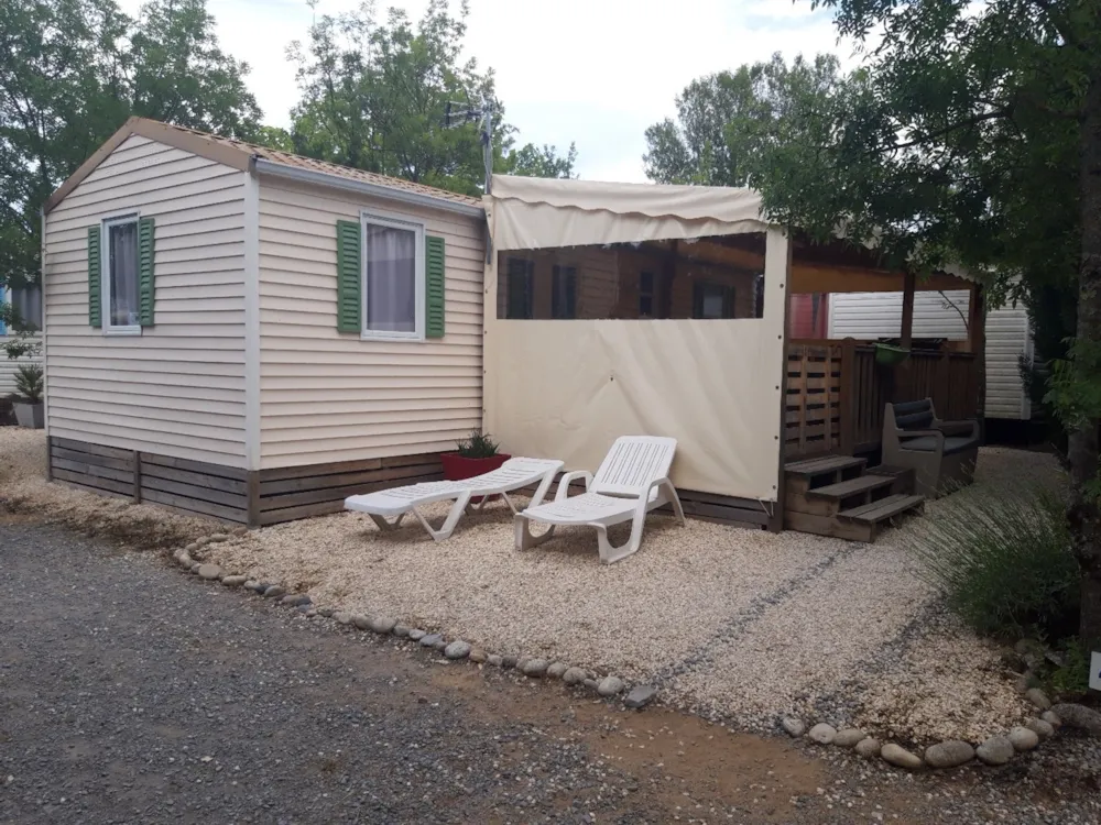 Location - Mobil Home Ohara Otiny N°43 32M² - 3 Chambres (Propriétaire) - Camping l'Oasis des Garrigues