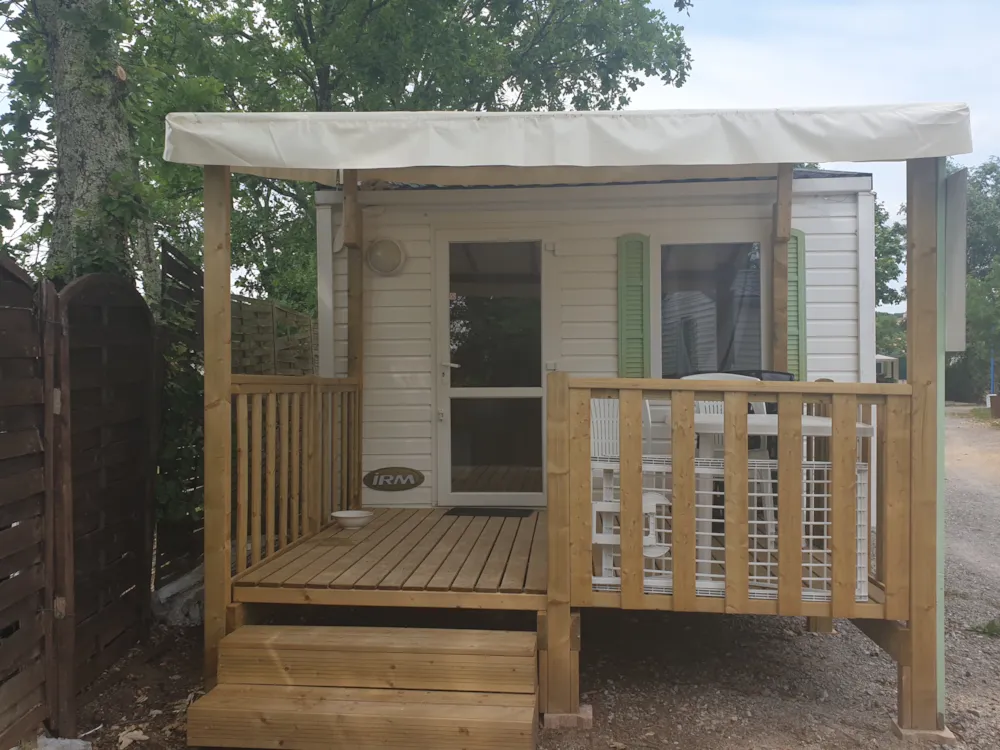 Location - Mobil Home Super Astria 16M² - 1 Chambre - Camping l'Oasis des Garrigues